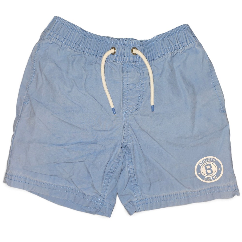 Crazy 8 Athletic Shorts Toddler 4T Blue Good‎ Graphic Drawstring Waist